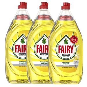 Detergent de vase Fairy Extra Plus de citrice, 3 buc x 1350 ml