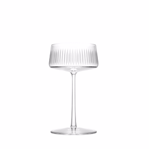 Set pahare cupa sampanie Stolzle, linia Power Soho, decor cu taieturi Soho, 316 ml,  6 piese, cristalina, transparenta