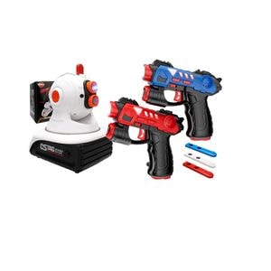 Set pistol de jucarie cu laser si proiector tinte, doua moduri joaca, cu efecte de lumini si sunete, pentru interior si exterior, multifunctional