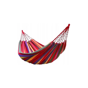 Hamac de gradina, pentru o persoana, cu sac de depozitare, multicolor, max 120 kg, 250x80 cm, KR22WZ1