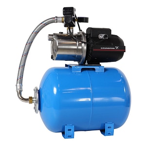 Hidrofor cu pompa electrica Grundfos, capacitate de 50 l, presostat, manometru, furtun flexibil, racord, 1130 W