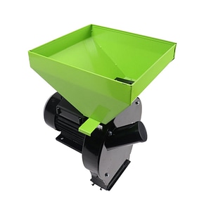 Moara pentru cereale Grunman, cu protectie antirefulare, motor electric, 1.1 kw, turatie motor 2850 rot/min, 240 kg/h, 5 site