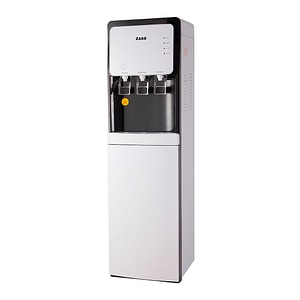 Dozator apa de podea cu compresor Zass ZWD 22 C, Putere incalzire 550W, putere racire 90W, bidoane de apa 11 l si 19 l, 39dB,  Alb cu Negru