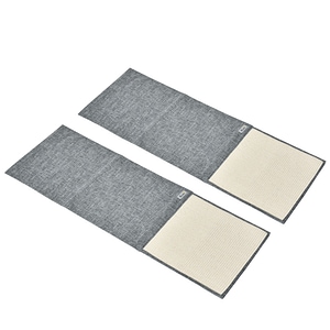 Set 2 covoare joaca pentru pisici PawHut, 130x45cm, Poliester/Sisal, Gri/Bej