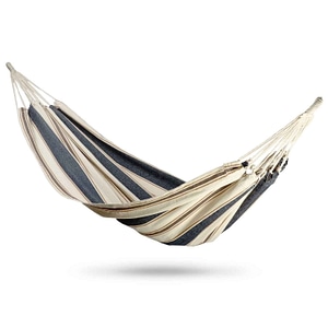 Hamac Malaga, pentru o persoana, Gradina sau Curte, 200 x 100 cm, Albastru si Alb