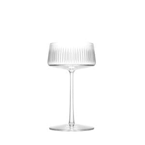Set pahare cupa sampanie  Stolzle, linia Power Soho, decor cu taieturi Soho, 276 ml, 6 piese, cristalina, transparenta