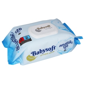 Servetele umede BabySoft Sensitive, 120buc/pachet 
