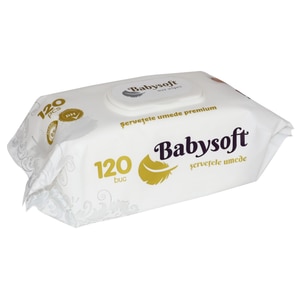 Servetele umede BabySoft Premium, 120buc/pachet