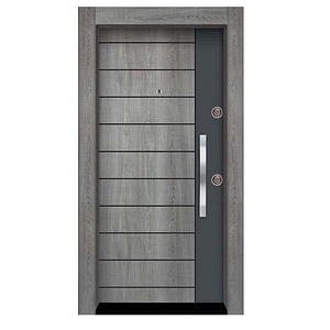 Usa metalica pentru apartament EFECLASS E-911 ST, 88x201 cm, gri antracit, toc inclus, deschidere stanga 
