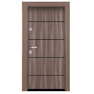 Usa metalica de intrare apartament EFECLASS E-920 ST, 88x201 cm, tanganika, toc inclus, deschidere stanga