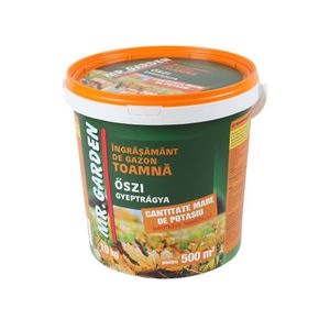Ingrasamant gazon Mr Garden, pentru fertilizarea de toamna, suprafata de acoperire 500mp, continut ridicat de potasiu, 10 kg