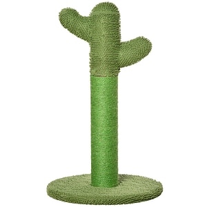Arbore de zgariat PawHut, 40L x 40P x 65Acm, Sisal/Plus, Verde