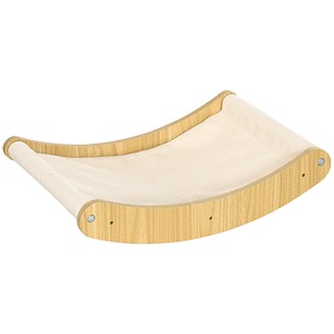 Culcus pentru pisici montare pe perete PawHut, 44.5x33x9cm, PAL/Panza, Maro/Bej