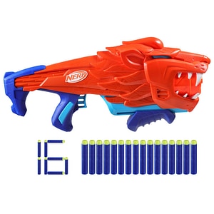 Pistol Nerf, Blaster Junior Wild Lionfury, Cu 16 sageti, 4 ani+