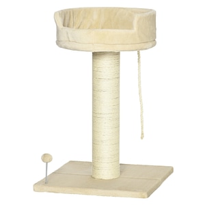 Copac de zgariat pentru pisici cu accesorii Pawhut, 55x55x83cm, PAL, Beige