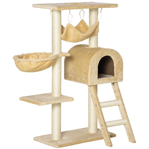 Arbore de zgariat pentru pisici PawHut, 54L x 29.5l x 98Icm, PAL, Bej