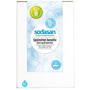 Detergent vase lichid Sodasan, Bio, Sensitiv, Ecologic, Cantitate 5l