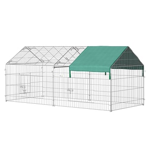 Tarc cu capac pentru animale mici PawHut, 86.5 L x 40.5 l x 40.5: H, Otel, Verde