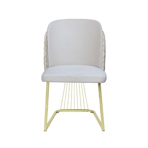 Scaun dining Ilona, Crem/Gold