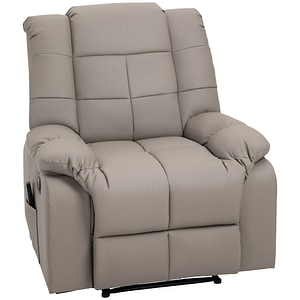 Fotoliu de relaxare cu 8 puncte de masaj si rabatabil 165 Homcom, 94L x 99P x 99A cm, Piele Artificiala, Gri