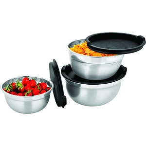 Set boluri Grunberg IGR2434, cu capace din plastic, 3 piese, inox
