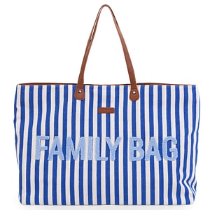 Geanta Childhome Family Bag, Albastru/Alb