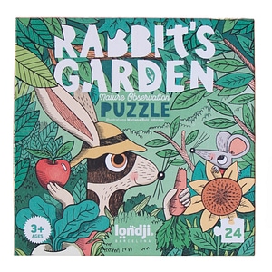 Puzzle copii Londji, Gradina iepurasilor, 24 piese, 3 ani+