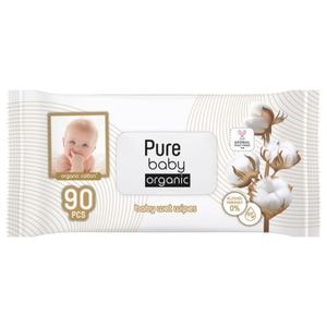 Servetele umede PureBaby Organic, 3x90buc