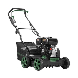 Scarificator / aerator gazon Bronto, pe benzina, motor termic, latime de lucru de 40 cm, cos colector, 45 litri, 4 kW, 5.3 CP, capacitate cilindrica 212 cmc