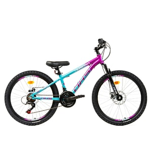 Bicicleta copii DHS Terrana 2423, 24 Inch, Albastru/Violet