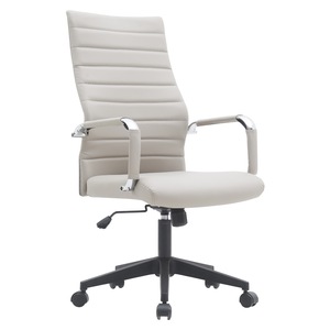 Scaun de birou, gri maroniu, elegant si modern, piele ecologica, cotiere din metal, inaltime reglabila, mecanism de balansare, baza cromata, roti universale, 55x62,5x103-113 cm