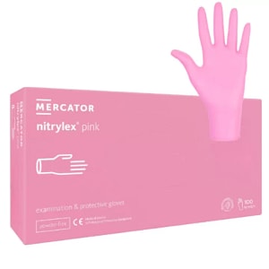 Manusi Mercator, nitril nepudrate, Nitrylex Orange, Marimea M