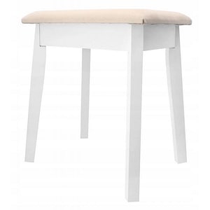 Taburet pentru masa de toaleta/machiaj Gardenline, alb, universal, 38x28x47 cm