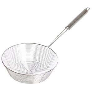 Paleta perforata metalica de bucatarie, Pentru Cartofi Prajiti, Gogosi, Churros sau Carne, 42 x 17 cm
