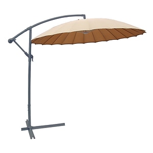 Umbrela soare DacEnergy, diametru 300 cm, schelet fabricat din otel si aluminiu, spitele din fibra de sticla, culoare crem