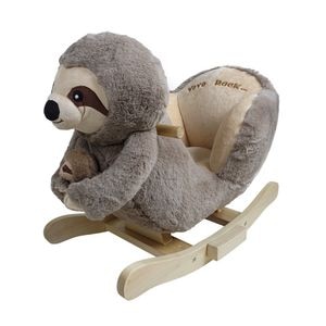 Balansoar din lemn pentru copii Knorr Toys, include marioneta de mana din plus, 65x32x50 cm, pana la 30 kg, 18 Luni+, Lenesul Luis 