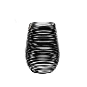 Set pahare tumbler Stolzle, linia Twister, 465ml, 6 piese, cristalina, negru-argintiu
