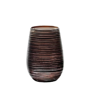 Set pahare tumbler Stolzle, linia Twister, 465 ml, 6 piese, cristalina, negru-bronz