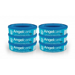 Rezerva pentru cos ermetic scutece murdare Angelcare, Set 6 buc., Tehnologie OdourSeal, Utilizare indelungata de peste 5 luni, 7 straturi, Antibacterian