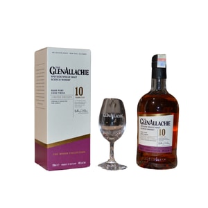 Whisky Glenallachie Amontillado Sherry Cask Finish Single Malt Scotch Whisky 9 Ani, Pahar Glencairn Copita Cadou, 48%, 0.7L
