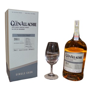 Whisky GlenAllachie Single Cask #4535 Bourbon Barrel  Romania 2nd Edition, Pahar Glencairn Copita Cadou, 59.9%, 0.7L