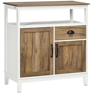 Dulap depozitare bucatarie HomCom, 76.6 l x 35 D x 81.5 H cm, MDF, Gri inchis