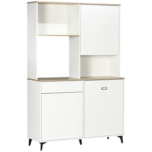 Dulap pentru bucatarie HomCom, 119x41x180cm, PAL, Alb