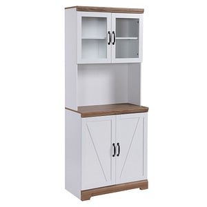 Bufet de bucatarie cu dulap superior Homcom, 80l x 39.5 A x 176i cm, MDF, Alb