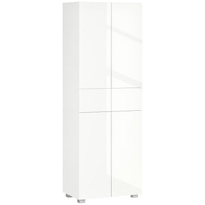 Dulap de bucatarie cu 4 usi HomCom, 60 x 35 x 170cm, MDF, Alb