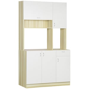 Dulap de bucatarie HomCom, 102x48x180cm, PAL, Alb