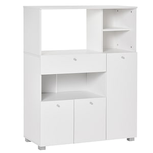 Dulap de bucatarie 3 compartimente inchise HomCom, 90x40x120cm, PAL, Alb