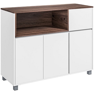 Dulap de multifunctional pentru bucatarie sau sufragerie HomCom, 105x39x83cm, MDF, Alb