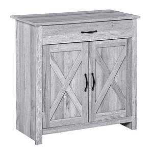 Bufet bucatarie stil country HomCom, 80x39.7x80cm, MDF/PAL, Gri