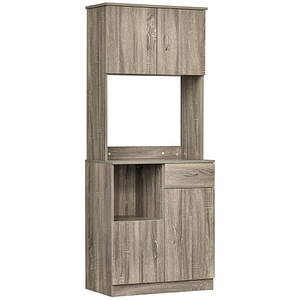 Bufet modern pentru bucatarie sau sufragerie Homcom, 71x41x178cm, PAL, Gri